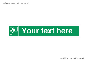 Custom Emergency Escape Ladder Sign